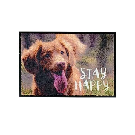 Vloermat indoor stay happy 60x40x0,6cm