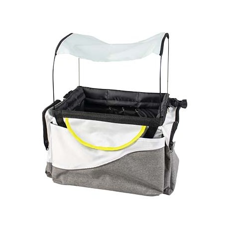 Fietstas met zonnescherm Lichtgrijs 34x26x26cm - max. 7kg