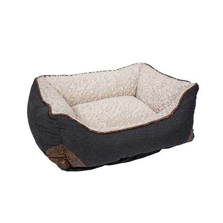 Mand rechthoekig fleece ergo Beige/zwart (S)