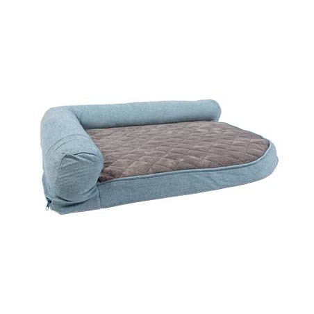 Foam bed tweed sky Blauw/zwart S - 80x60x20cm 