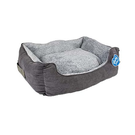 Mand rechthoekig corduroy Zwart/grijs (L)