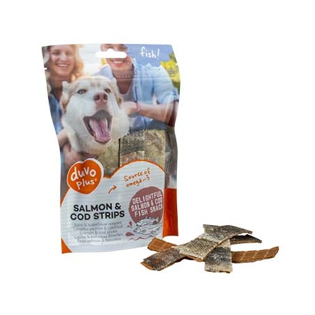 Zalm & kabeljauw strips 150gr - ± 14st