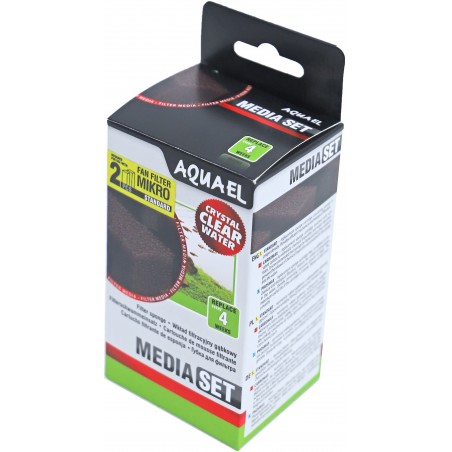 AquaEl schuimstofpatroon voor Fan Filter Mikro PLUS doos a 2 stuks
