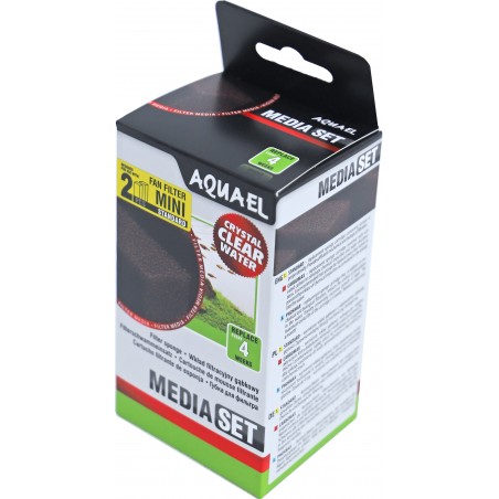 AquaEl schuimstofpatroon voor Fan Filter Mini PLUS doos a 2 stuks.