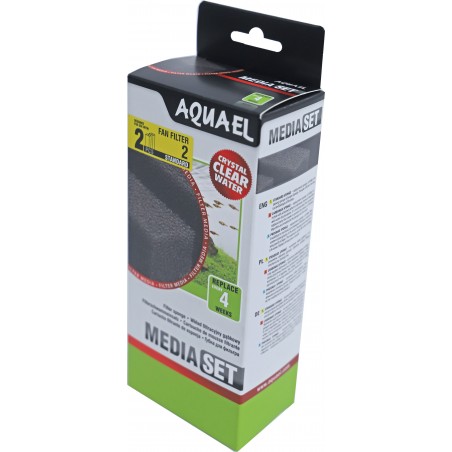 Aquael schuimstofpatroon voor Fan Filter 2 PLUS doos a 2 stuks