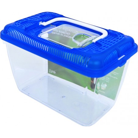 Boon plastic aquarium met blauwe deksel, 2,3 liter