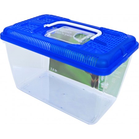Boon plastic aquarium met blauwe deksel, 3,8 liter