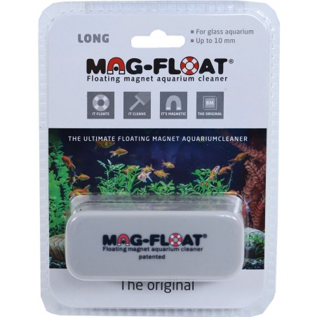 Mag-Float algenmagneet drijvend long, voor glas van maximaal 10 mm dik