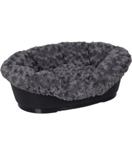 Overtrek pet bed cuddly grijs 80/90cm