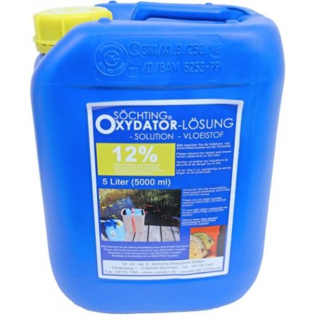 Söchting oxydator vloeistof 12% jerrycan, 5 liter.