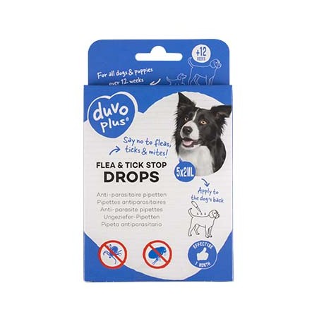 Vlo & teek stop anti-parasiet pipetten hond 5x2ml