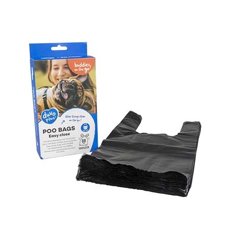 Poepzakjes classic easy close Zwart 80st - 18x34,5cm