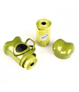 Poepzakjes dispenser beentje eco Groen 2x20st