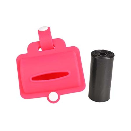 Poepzakjes dispenser silicone Roze 10st