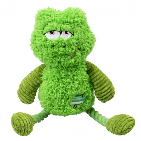 Pluche kikker silly Groen 16x30x7cm