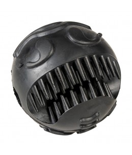 Rubber droevig gezicht bal Zwart 7x7x7cm