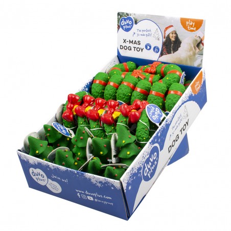 Latex x-mas krans/boom/snoep Gemengde kleuren 7,5 - 11 - 7,5cm