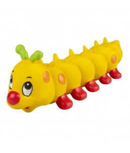 Latex rups Geel 27x8,5x8cm