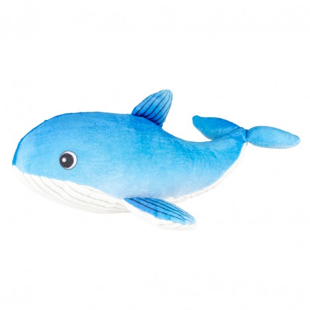 Pluche walvis ocean 27x8x7cm blauw/wit