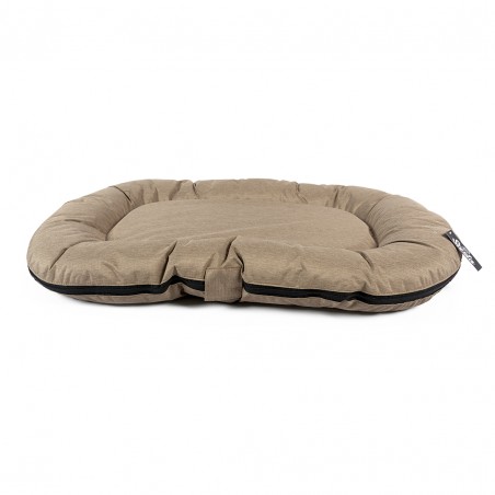 Poly kussen ovaal Siesta praline M - 100x70x10cm beige/zwart