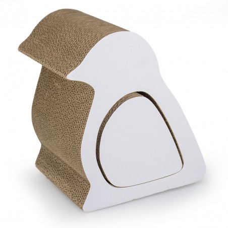 Duvo+ Krabplank belly bird 2-in1 Wit 27x20x30cm