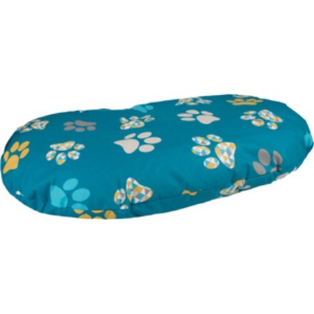 Kussen ovaal rits geo paw blauw 60cm 