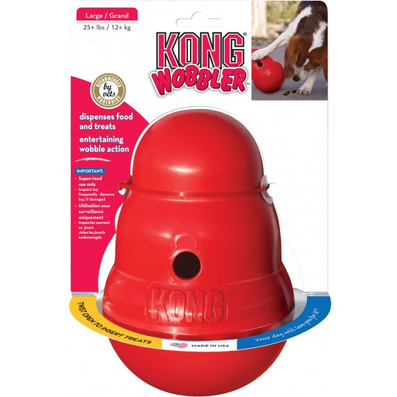 Kong hond Wobbler rood, large