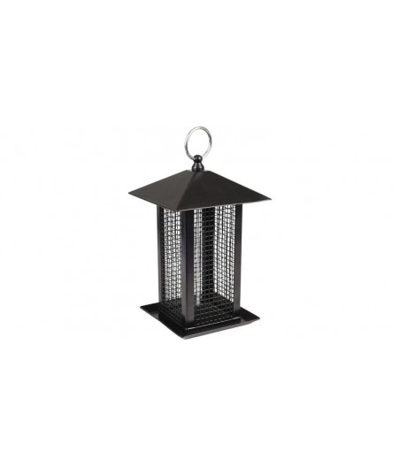 Flamingo voedersilo noten hilma metaal zwart 14x14x22cm