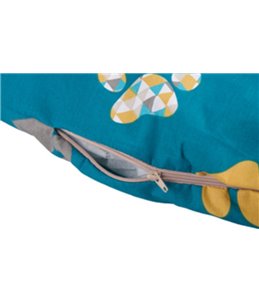 Kussen ovaal rits geo paw bl 90cm