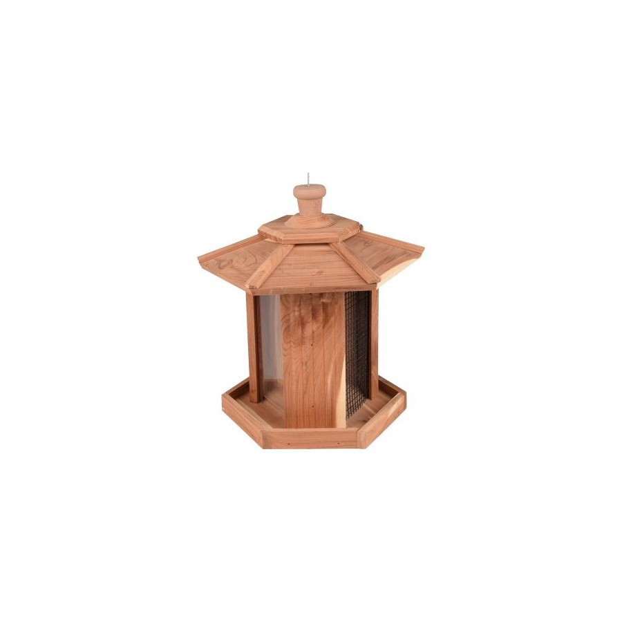 Flamingo voedersilo zaden en noten arda cederhout 27,5x23x27,5cm