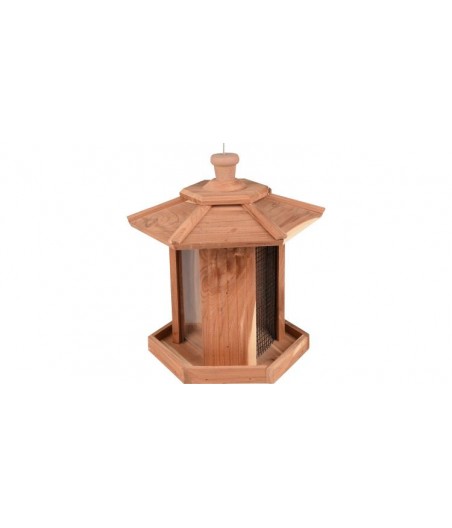 Flamingo voedersilo zaden en noten arda cederhout 27,5x23x27,5cm