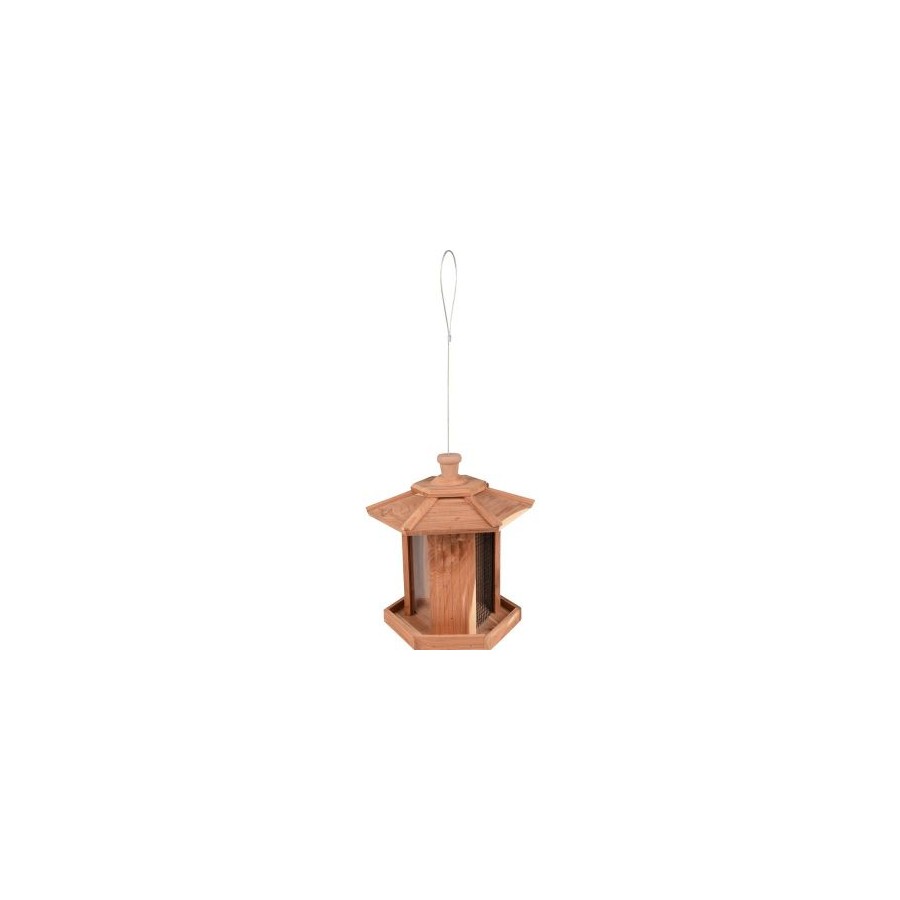 Flamingo voedersilo zaden en noten arda cederhout 27,5x23x27,5cm