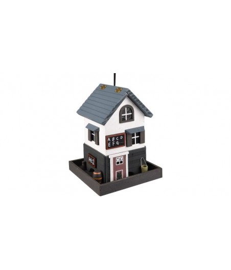 Flamingo voedersilo zaden neah hout 19x19x25cm