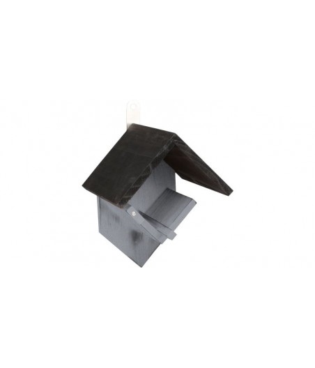 Flamingo pindakaashouder vecta hout grijs/zwart 15x13x19,5cm