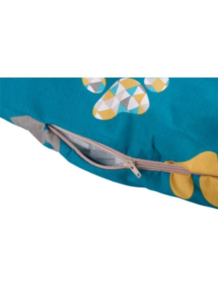 Kussen ovaal rits geo paw bl 110cm