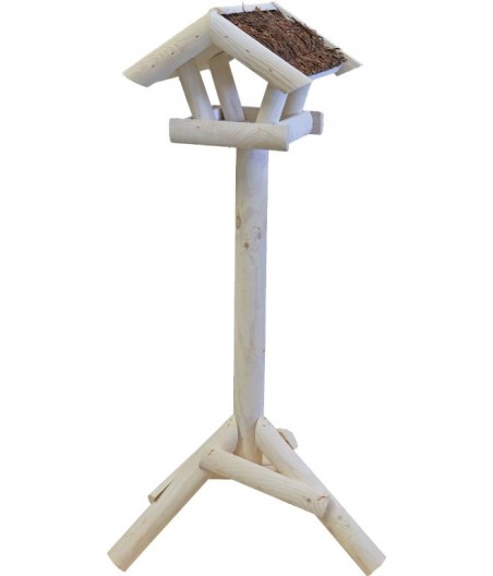 Voederhuis wit mini met tenen dak.