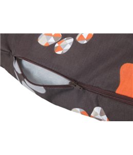 Kussen ovaal rits geo paw br 50cm