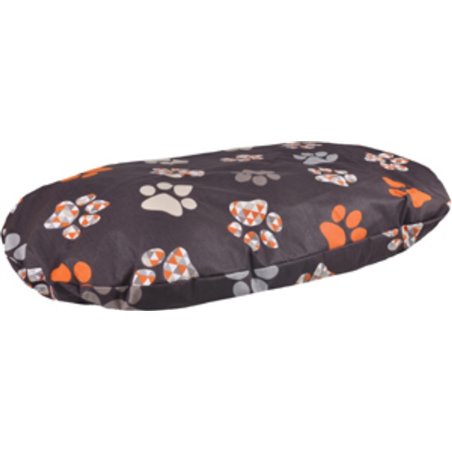 Kussen ovaal rits geo paw bruin 80cm 
