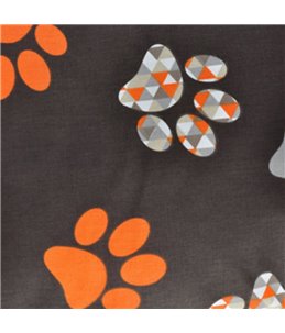 Kussen ovaal rits geo paw br 90cm