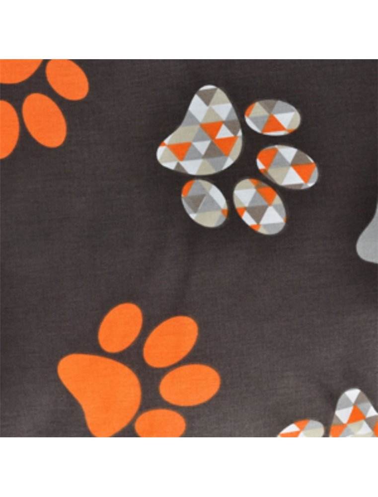 Kussen ovaal rits geo paw br 90cm