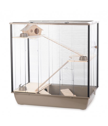 Knaagdierenkooi natural fargo Mokka/zinc 78x48x80CM