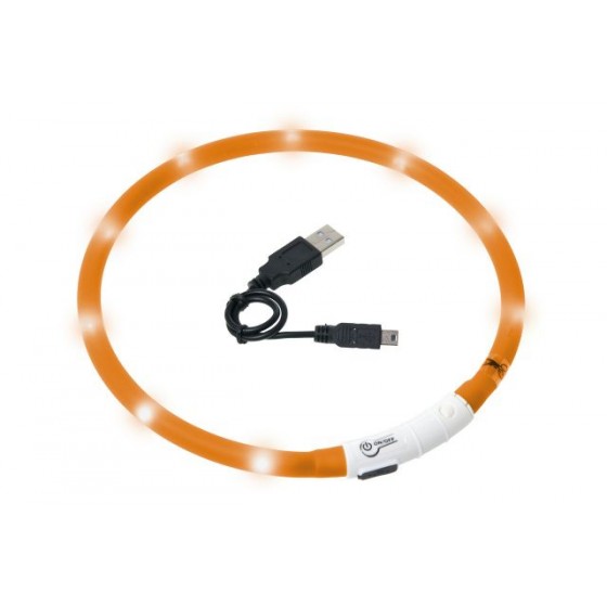 Visio light led halsband oranje70cm 