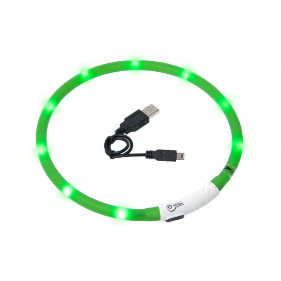 Visio light led halsband groen 70cm