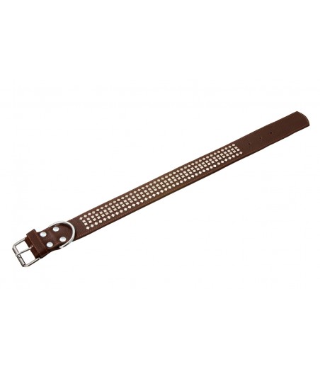 Halsband vintage 70cm 50mm bruin verstelbaar