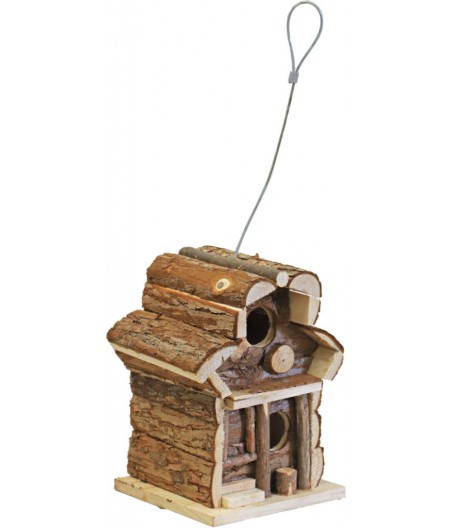 Broedhuis 'natural' rond dak hangbaar - afmeting - 21,5 x 15,0 x 15,0 cm - gewicht - 0,592kg