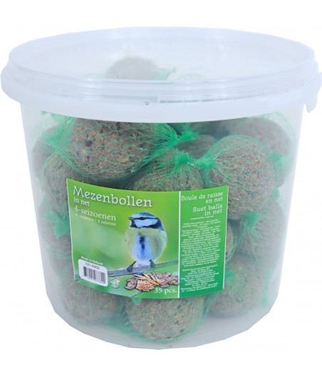 Boon 4-seizoenen mezenbol in net, emmer a 35 stuks. - afmeting - 20,0 x 20,0 x 20,0 cm - gewicht - 3,5kg