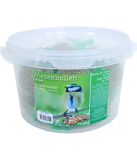 Boon 4-seizoenen mezenbol in net, emmer a 14 stuks. - afmeting - 12,5 x 22,0 x 20,0 cm - gewicht - 1,39kg