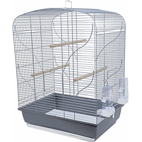Interzoo vogelkooi Bella, zilver/grijs.