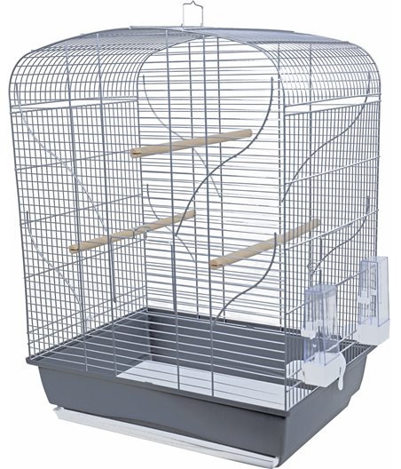 Interzoo vogelkooi Bella, zilver/grijs.