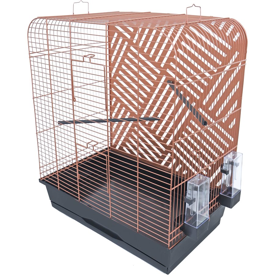 Interzoo vogelkooi Doris, industrieel koper/zwart.